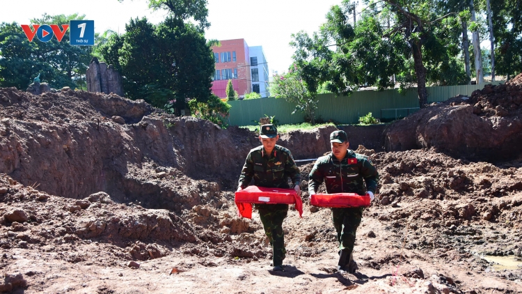 Quy tập thêm 9 hài cốt liệt sĩ tại Công viên Lê Thị Riêng
