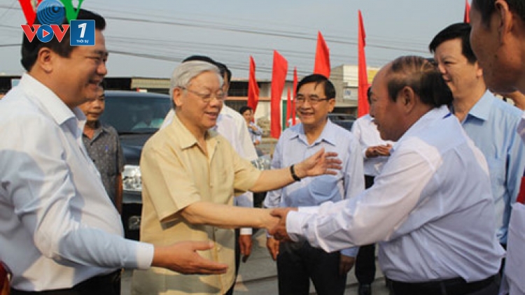 Tổng Bí thư Nguyễn Phú Trọng thăm và làm việc tại xã Đức Hòa Đông, tỉnh Long An (Thời sự trưa 15/3/2016)