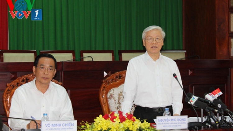 Thời sự chiều ngày 10/03/2015: Tổng Bí thư Nguyễn Phú Trọng làm việc với lãnh đạo chủ chốt tỉnh Sóc Trăng về nhiệm vụ phát triển kinh tế - xã hội và công tác chuẩn bị đại hội đảng bộ các cấp, tiến tới Đại hội 12 của Đảng.