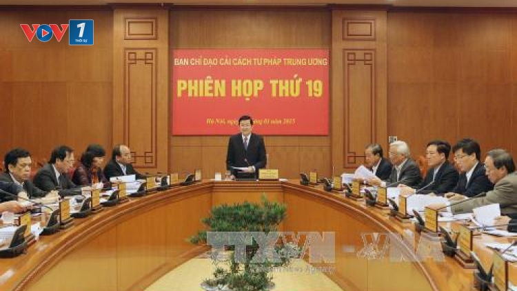 Thời sự chiều ngày 14/3/2015: Chủ tịch nước Trương Tấn Sang chủ trì phiên họp thứ 19 của Ban Chỉ đạo cải cách tư pháp Trung ương.