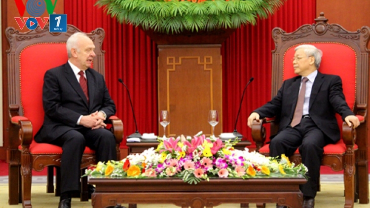 Thời sự đêm ngày 23/3/2015: Tổng Bí thư Nguyễn Phú Trọng tiếp Đại sứ Đặc mệnh toàn quyền Liên bang Nga nhân bắt đầu nhiệm kỳ công tác tại Việt Nam.