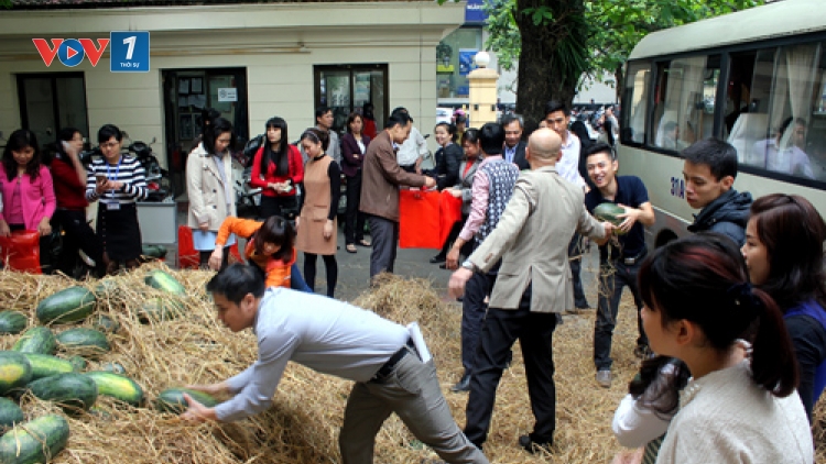 Hàng nông sản hướng vào thị trường nội địa.