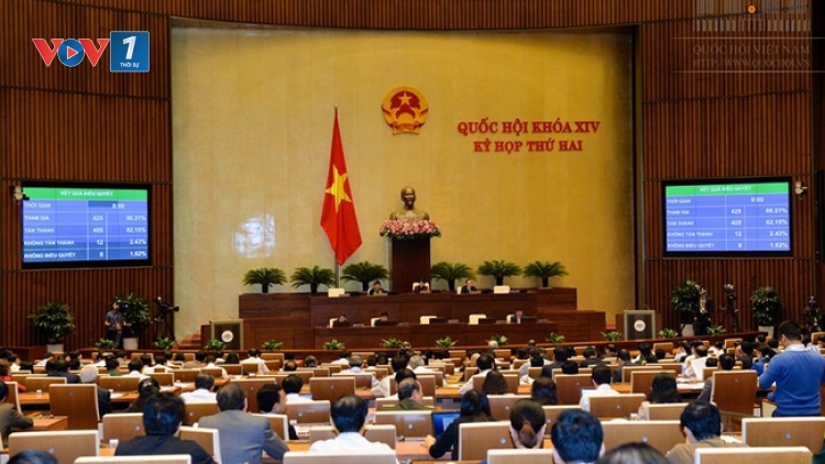 Tấm biển trên Nghị trường và Quốc hội tranh luận (21/11/2016)