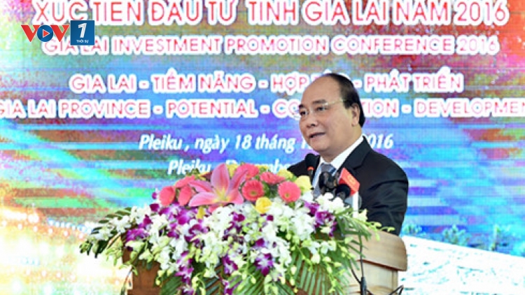Thủ tướng Nguyễn Xuân Phúc dự Hội nghị xúc tiến đầu tư tỉnh Gia Lai với chủ đề: Gia Lai - Tiềm năng - Hợp tác - Phát triển (Thời sự chiều 18/12/2016)