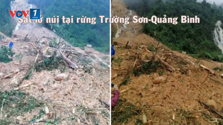 Sạt lở núi san phẳng trạm bảo vệ rừng Trường Sơn tại Quảng Bình, không ai thiệt mạng (19/10/2020)