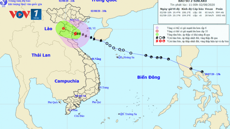 Bão số 2 làm 2 người chết, 2 người bị thương (3/8/2020)
