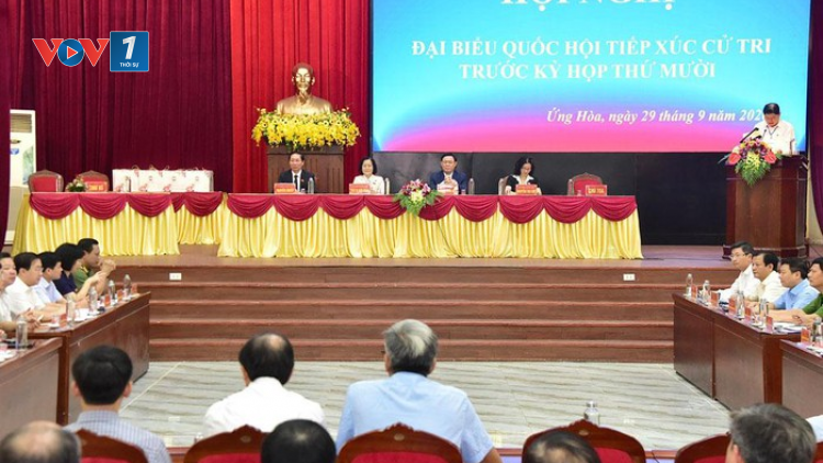 Bí thư thành ủy Hà Nội tiếp xúc cử tri (29/9/2020)