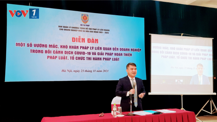 Tháo gỡ vướng mắc pháp lý cho doanh nghiệp trong bối cảnh dịch Covid-19.(29/11/2021)