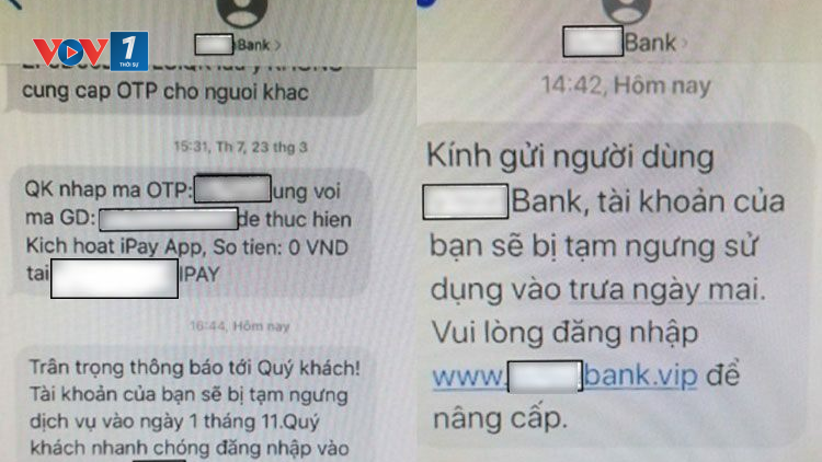 Cảnh báo về thủ đoạn giả mạo tin nhắn ngân hàng để lừa đảo (4/11/2021)
