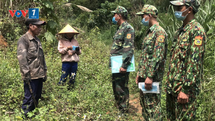 Kon Tum: LL Biên phòng tăng cường phòng, chống dịch COVID-19 ở ngã ba Đông Dương (26/4/2021)