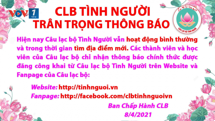 CLB Tình Người có dừng hoạt động như thông báo? (08/04/2021)