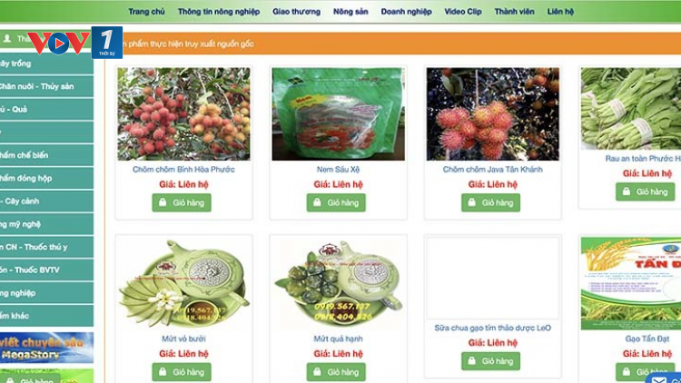 Các hợp tác xã đẩy mạnh bán nông sản qua sàn điện tử (21/09/2021)