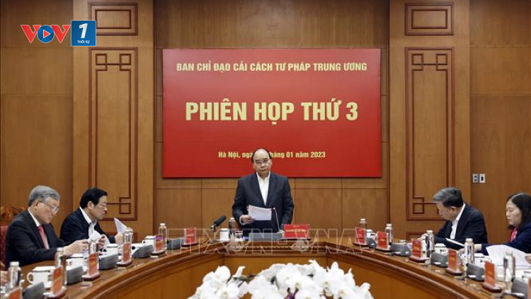 THỜI SỰ 12H TRƯA 9/1/2023: Chủ tịch nước Nguyễn Xuân Phúc chủ trì Phiên họp thứ 3 của Ban Chỉ đạo Cải cách Tư pháp Trung ương.