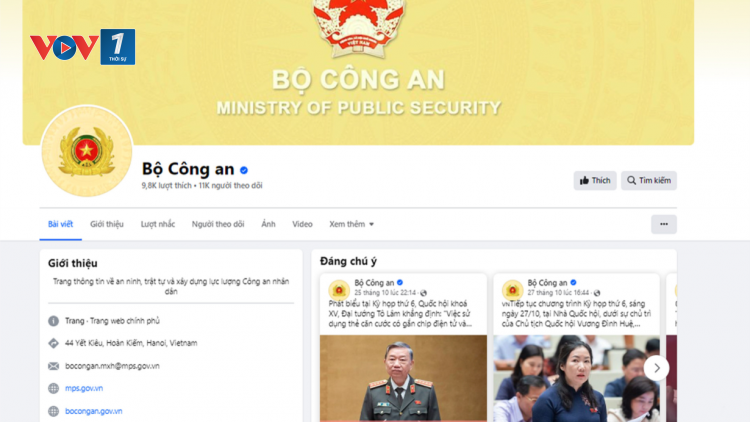 THỜI SỰ 21H30 ĐÊM 31/10/2023: Bộ Công an chính thức cung cấp thông tin trên mạng xã hội Facebook