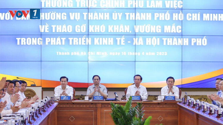 THỜI SỰ 18H CHIỀU 16/4/2023: Tháo gỡ khó khăn, vướng mắc trong phát triển kinh tế - xã hội của Thành phố Hồ Chí Minh.
