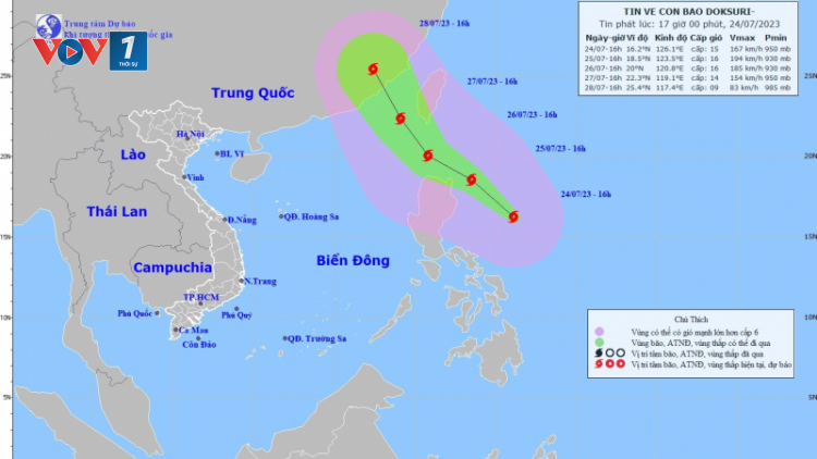 THỜI SỰ 21H30 ĐÊM 24/7/2023: Các tỉnh, thành phố ven biển từ Quảng Ninh đến Khánh Hòa chủ động ứng phó với bão DOKSURI trên vùng biển phía Đông của Philippines