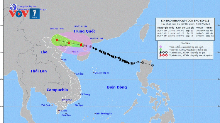 THỜI SỰ 6H SÁNG 18/7/2023: Các tỉnh khu vực Đông Bắc chuẩn bị đối phó với cơn bão số 1