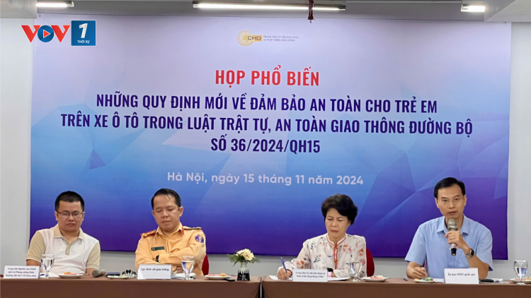 Ưu tiên bảo vệ trẻ em trên xe ô tô khi tham gia giao thông (15/11/2024)