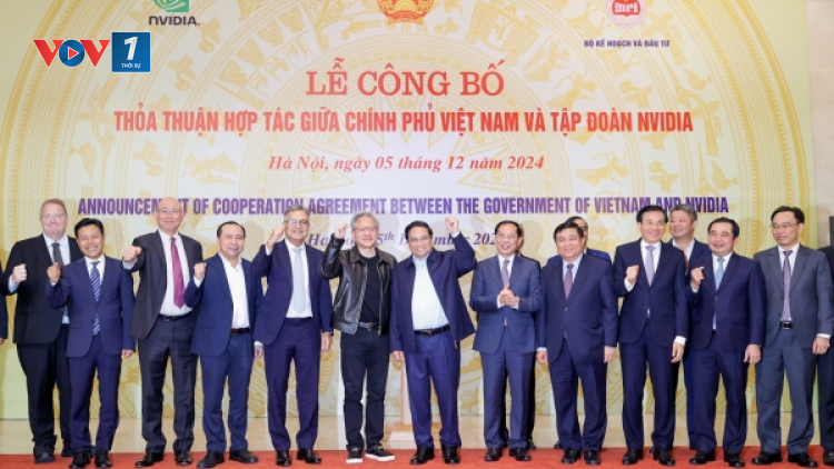 THỜI SỰ 21H30 ĐÊM 5/12/2024: Thủ tướng Phạm Minh Chính chứng kiến lễ ký kết hợp tác giữa Tập đoàn NVIDIA và Bộ Kế hoạch và Đầu tư, thành lập Trung tâm Nghiên cứu và Phát triển Trí tuệ nhân tạo (AI) và Trung tâm Dữ liệu AI tại Việt Nam.