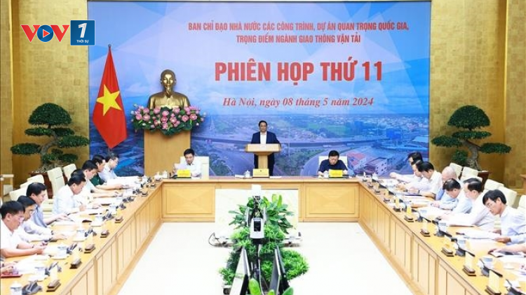 THỜI SỰ 18H CHIỀU 8/5/2024: Thủ tướng Phạm Minh Chính chủ trì phiên họp lần 11 Ban chỉ đạo Nhà nước các công trình, dự án quan trọng quốc gia, trọng điểm ngành GT-VT
