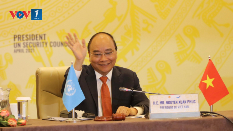 Chủ tịch nước Nguyễn Xuân Phúc chủ trì phiên thảo luận cấp cao mở của
HĐBA LHQ (19/4/2021)