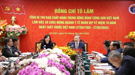 Thời sự 12h 24/2/2025: Tổng Bí thư Tô Lâm chủ trì buổi làm việc với Bộ Y tế