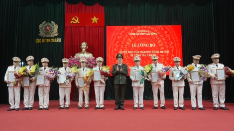 Cao Bằng: 24 lãnh đạo cấp phòng và tương đương ngành Công an xin nghỉ hưu trước thời hạn 