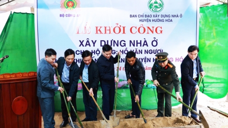 Bộ Công an hỗ trợ Quảng Trị xây dựng 1.143 căn nhà ở giúp hộ nghèo