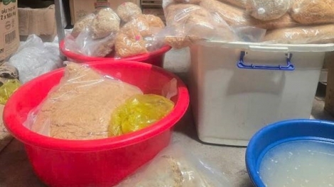 Quản lý thị trường tỉnh Ninh Bình: phát hiện 1 tạ ruốc gà không rõ nguồn gốc