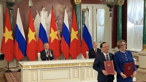 Đài TNVN ký kết biên bản ghi nhớ hợp tác với cơ quan Ngân sách Nhà nước Liên bang Nga