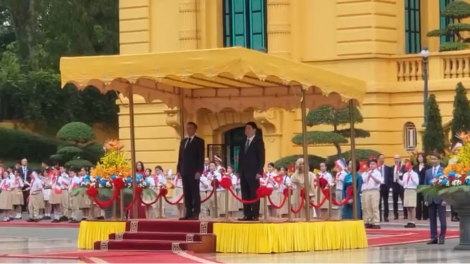 Lễ đón Tổng thống Pháp Emmanuel Macron  thăm cấp Nhà nước tới Việt Nam