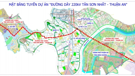 Thủ tướng chấp thuận chủ trương đầu tư và nhà đầu tư Dự án đường dây 220kV Tân Sơn Nhất - Thuận An