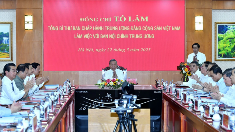 Thời sự 18h 22/5/2025: Tổng Bí thư Tô Lâm làm việc với Ban Nội chính Trung ương.