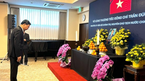 Lễ viếng và mở sổ tang nguyên Chủ tịch nước Trần Đức Lương tại Nhật Bản