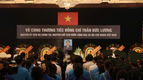 Trang nghiêm Lễ truy điệu nguyên Chủ tịch nước Trần Đức Lương tại TP.HCM