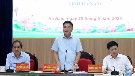 Phó Thủ tướng Lê Thành Long làm việc với tỉnh Hà Nam triển khai dự án xây dựng Khu Đại học Nam Cao