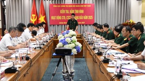 Tổng cục Chính trị kiểm tra hoạt động công tác Đảng, công tác chính trị tại Vùng Cảnh sát biển 2