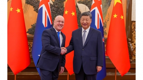 Thủ tướng New Zealand gặp Chủ tịch Trung Quốc Tập Cận Bình