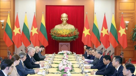 Tổng Bí thư Tô Lâm tiếp Tổng thống Litva Gitanas Nauseda