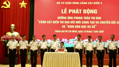 Cảnh sát biển 3 thi đua chuyển đổi số