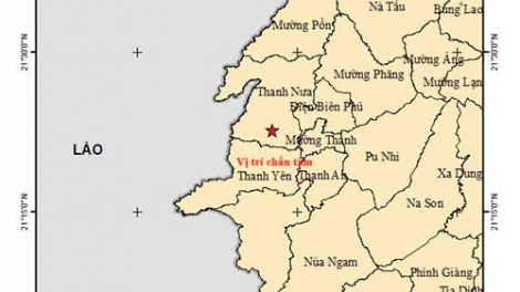 Động đất 3.0 độ xảy ra tại xã Thanh Nưa, tỉnh Điện Biên