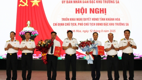 Chỉ định Chủ tịch, Phó Chủ tịch UBND Đặc khu Trường Sa