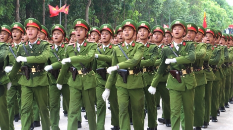 Công an Hà Nội hợp luyện chuẩn bị cho ngày hội Vì Thủ đô bình yên