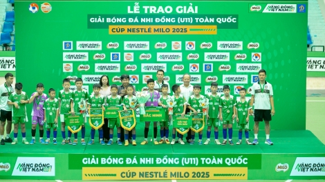 U11 Hưng Yên lần đầu vô địch Giải Bóng đá Nhi đồng Toàn quốc 