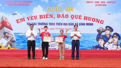 Sôi nổi Cuộc thi “Em yêu biển, đảo quê hương” tại xã Bình Minh, thành phố Hà Nội