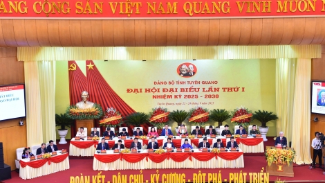 Đồng chí Đỗ Văn Chiến dự Đại hội Đại biểu Đảng bộ tỉnh Tuyên Quang lần thứ I, nhiệm kỳ 2025-2030