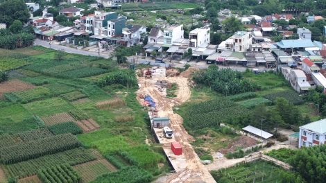 Vướng mặt bằng, tiến độ thi công đường Hoàng Sa – Dốc Sỏi (Quảng Ngãi) chậm trễ