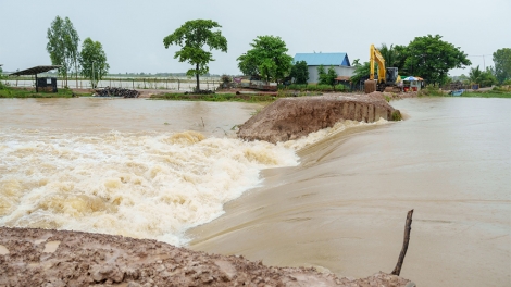 Campuchia: Một người chết và 4 người mất tích do mưa lũ