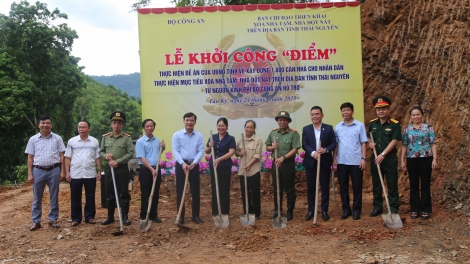 Thái Nguyên: Khởi công đề án xóa 1.000 nhà tạm, dột nát từ kinh phí của Bộ Công an