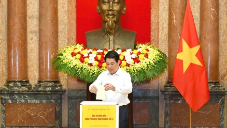 Văn phòng Chủ tịch nước quyên góp, ủng hộ đồng bào khắc phục hậu quả cơn bão số 10